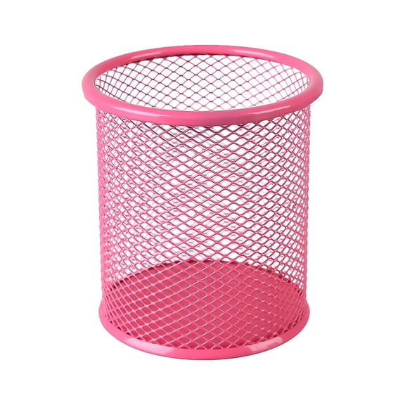 ACDANC Stationery Round Steel Mesh Pen Holder Metal Pencil Desk Holder Organizer For Desk Office Pen Organizer 4Pcs