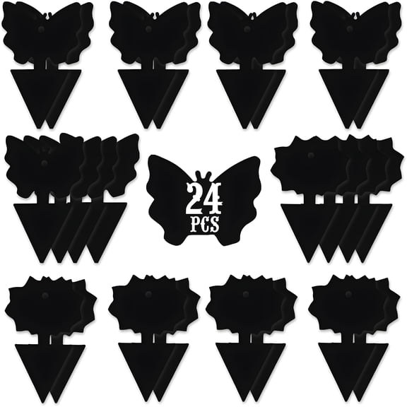 ACDANC Sticky Trap Fruit Fly and Gnat Trap Sticky Bug Traps Fungus Traps for Indoor/Outdoor Insect Catcher for White Flies,Mosquitoes,Fungus Gnats,Flying Insects (24 Pcs Black)