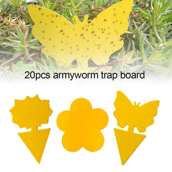 ACDANC Sticky Traps,20Pcs Flying Gnat Catcher Insect Dual Sided Yellow Sticky Trap Indoor Outdoor,Gnat Killer for Fungus Gnat,Fruit Fly and Other Insects,Protect the Plant