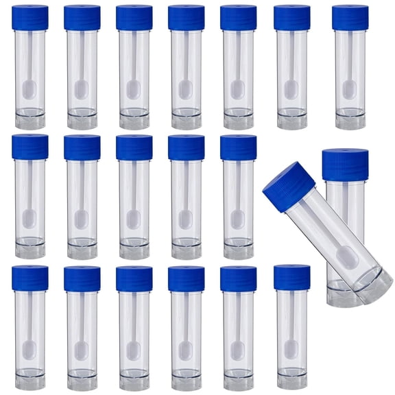 ACDANC Stool Sample Collection Kit - 25-30ml Screw Top Sample Jar with Spoon, Leak-Proof Stool Specimen Containers, Disposable Clear Specimen Cups for Medical Sample Testing