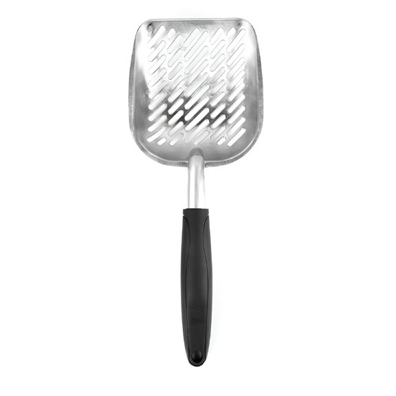 ACDANC Strong Cat Litter Scoop with Reinforced Comfort Handle, Kitty Metal Scooper, Deep Shovel, Poop Sifting, Kitten Pooper Lifter, Durable, Heavy Duty, for Litter Box (14.17x5.91in)