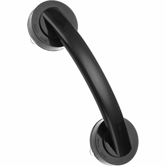 ACDANC Suction Grab Bars for Shower Bathtubs 9.1" Glass Door and Window Handles Powerful Shower Suction Cup Anti Bars for Senior Shower Chairs Black