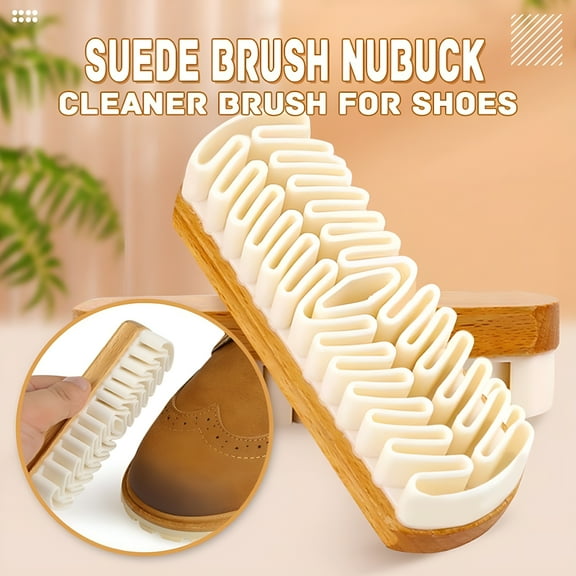 ACDANC Suede Brush Crepe Suede Shoe Brush for Cleaning Suede & Nubuck on Boots Shoes Jackets - Leather Care Clean Tool for Home Furry Leather Shoes