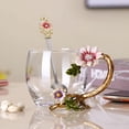 thumbnail image 1 of ACDANC Sunflower Lead-Free Glass Tea Cup with Spoon Set,Present for Christmas,Valentine'S Day,Best Present for Mother,Grandma,Girlfriend,Sister, 1 of 7