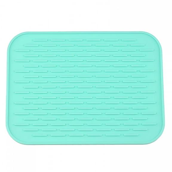 ACDANC Table Mat Heat Insulation Silicone Square Non-Slip Pot Holder Pad Kitchen Supplies,Light Green