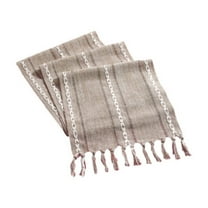 ACDANC Table Runner,Cotton and Polyester Table Runners,Mildew-Resistant Placemats,Coffee,13"×90"