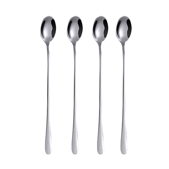 ACDANC Tableware 9" Long Handle Iced Tea Spoon Coffee Spoon Ice Spoon Stainless Steel Mixing Spoon Set Of 4