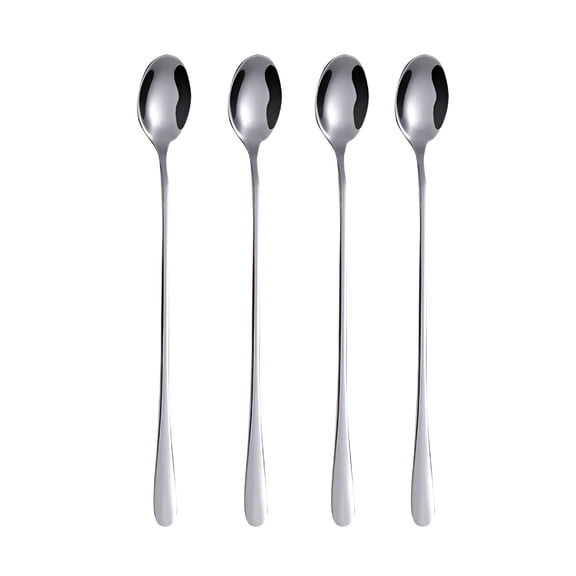 EXLEAF 9" Long Handle Iced Tea Spoon Set of 4 for Cocktails Parties Bar Use
