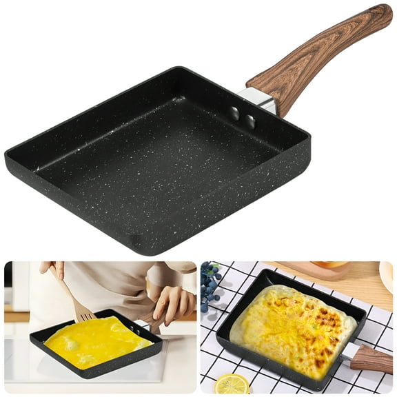 ACDANC Tamagoyaki Pan 7 x 6" Japanese Omelette Pan Nonstick Egg Roll Pan Rectangle Frying Pan Dishwasher Safe Square Frying Egg Pan for Home Kitchen Cooking