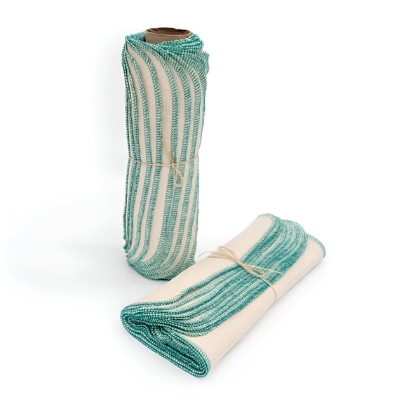 ACDANC Teal Paperless Towels in natural birdseye - reusable washable paper towel alternative for kitchen,Eco Friendly Sustainable Washable Paper Towel roll,non-paper towels