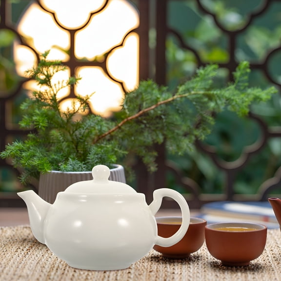 ACDANC 2026 New Teapot Porcelain Tea Pot with Lid for Loose Leaf Tea Or Bags White (5.12X3.35X2.76Inch) for Tea Brewing,Home Use,Kitchen,Afternoon Tea,Gift Giving,Tea Parties,Relaxing Moments