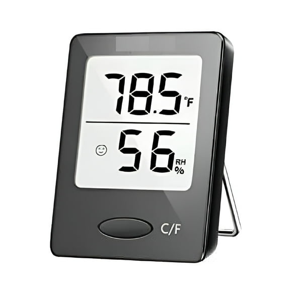 ACDANC Thermometer Greenhouse Thermometer Indoor Hygrometer Humidity Meter Monitor For Home Room Office Etc Black