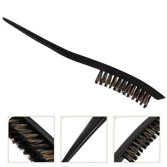 ACDANC Thin Hair Brush Slick Back Teasing Edge Smoothing Bristle Hair Brush for Thick Long Hair Styling, 9.84"X1.18"X0.67"