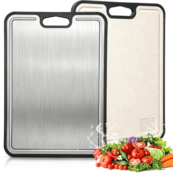 ACDANC Titanium Kitchen Cutting Board,For Cutting Meat,Fruits and Vegetables. Made of Food Grade Pure Titanium,Non Toxic and Easy to Clean. Large Board 15"11"