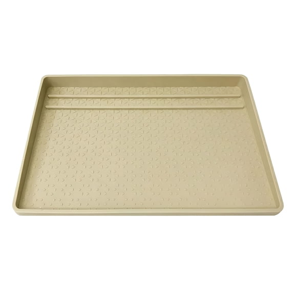 ACDANC Toaster Crumb Catcher Tray for Under Toaster 8x12 Inch Silicone Mat Heat Resistant Non Under Toaster Crumb Tray Crumb Catch Tray for Countertop (Light Beige 8x12")