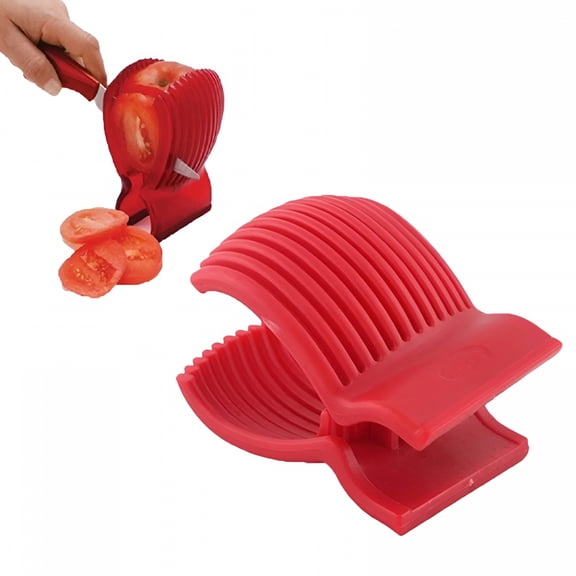 ACDANC Tomato Slicer - Ergonomic Design - Non-Slip - Cut Plastic - Lemon Onion Fruit - Manual Slicing Machine - Kitchen Gadget