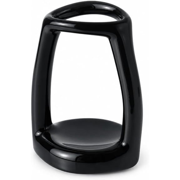 ACDANC Toothbrush Holder Ceramic, Black, Modern Open-Frame Design, Desktop Bathroom Storage Rack, 2.56 X 4.72 Inch