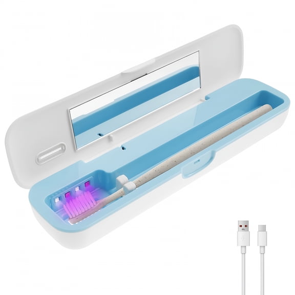 ACDANC Toothbrush Sanitizer Case Kit, Portable Toothbrush Container Cover Set, Firm Tooth Brush Travel Case with Lid, Toothbrush Sanitizer And Holder