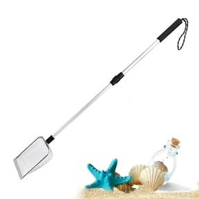 ACDANC Toothed Sieve,Sand Sifter for The Beach,Beach Sand Dipper Scoop Adjustable,Shell Sifting Shovels Shell Scooper for Beach with Long Handle,Beach Sand Sifter Shark Tooth Sifter for The Beach