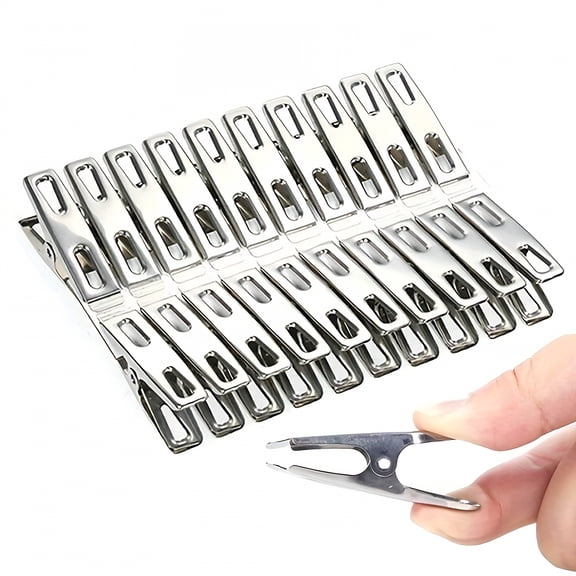 ACDANC Towel Clips 20 Pack Metal Clothes Pins,Stainless Steel Clothespin Clips for Drying Socks,Hanging Clips,Heavy Duty Clothes Pin,Metal Clips for Craft