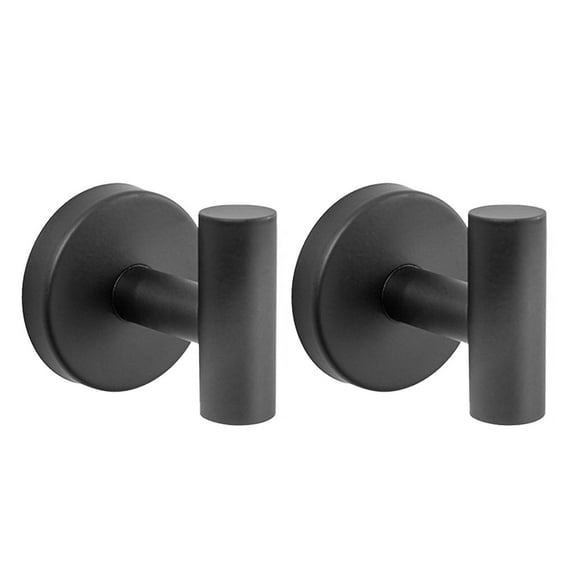 ACDANC Towel Hooks,Lightweight towel racks for bathroom,Rust-Resistant hand towel holder for Washroom,Black