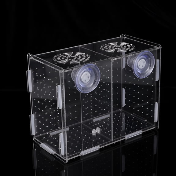 ACDANC Transparent Acrylic Fish Tank Breeding Box for Isolation and Hatching Viviparous Fish Like Bettas Guppies 4.5 x 3.5 x 3.5 inches