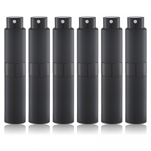 ACDANC Travel Perfume Bottle Refillable - Cologne Spray Atomizer Mini - Small Travel Size Empty Sprayer for Refill Sample Container - Portable Fragrance Decant Dispenser for Women Men 5Ml 6Pcs Black