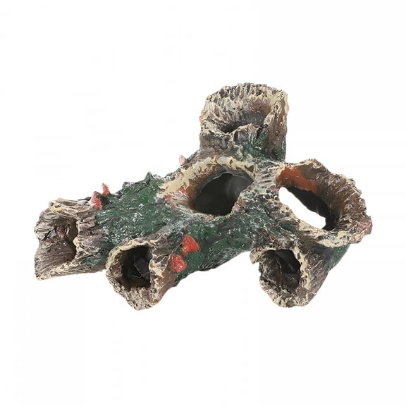 ACDANC Tree Trunk Aquarium Fish Aquarium Decoration Resin Wood Aquarium Tree Trunk Driftwood for Hole Hideouts Driftwood for Aquarium