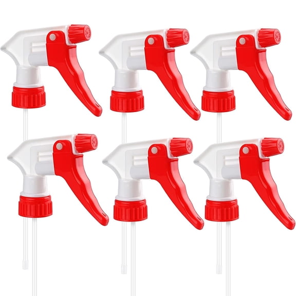 ACDANC Trigger Spray Nozzles 6 Pack,Adjustable Leakproof Replacement Heads,Plastic Heavy Duty Sprayer,Spray Heads for Universal Plastic Bottles Spray Nozzle for Bottles