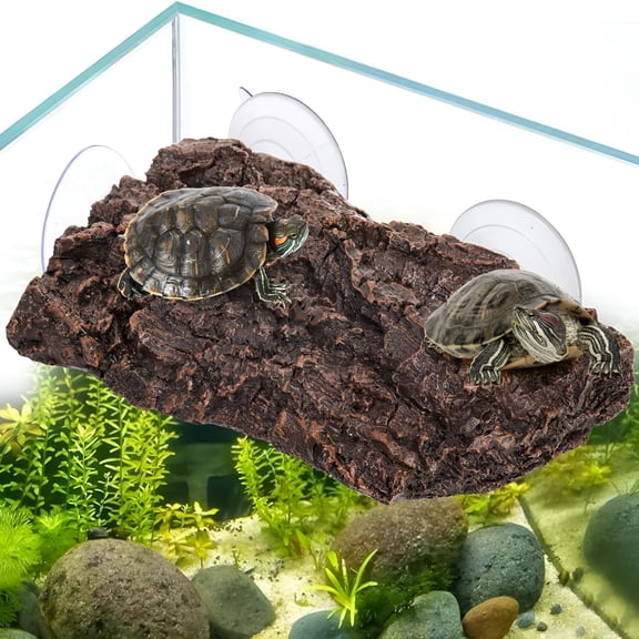 ACDANC Turtle Basking Platform,Fish Tank Aquarium Tortoise Climbing Platform with 3 Suction Cups,Baby Tortoise Resting Terrace,Climbing Ramp Shale Reptiles Dock for Terrapins,Frogs