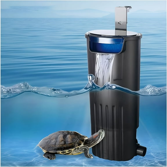 ACDANC Turtle Tank Filter, Aquarium Internal Filter for 5 to 40 Gallons (Approx. 15.7 Liters) Ultra Silent Fast High Efficiency Filtration Waterfall Filter
