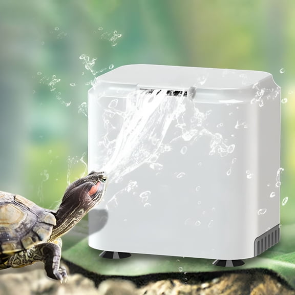 ACDANC Turtle Tank Filter for Low Water Level, Quiet Aquarium Pump with Biochemical Cotton, Compact Strainer for Marsh Terrariums and Small Fish Tanks