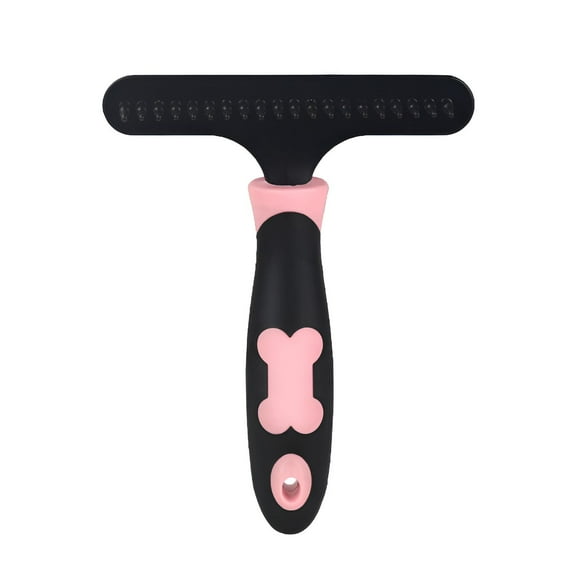 ACDANC Undercoat Rake for Dogs,Comfortable Feel Cat Brush,Stainless Steel Dog Brush,Pink