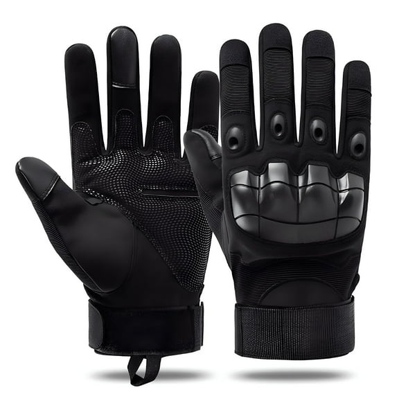 ACDANC Unisex Airsoft Gloves with Touchscreen Fingertip Capability for Outdoor Sports Black Medium