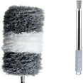 thumbnail image 1 of ACDANC Upgraded Microfiber Duster for Cleaning with Extension Pole,Stainless Steel,30-100"Bendable Head. Cleaner with Long Extendable Handle for Cleaning Cobwebs,Ceiling Fans,Furniture,White Gray, 1 of 6