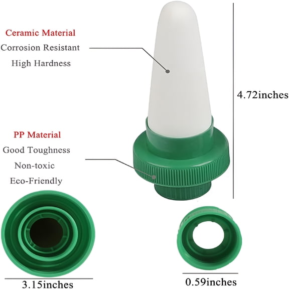 ACDANC Vacation Plant Waterer,Set of 4 Ceramic Self Watering Cone Spikes,Automatic Flower and Drip Irrigation Watering Stakes System for Indoor Or Outdoor Use(4 Pack)