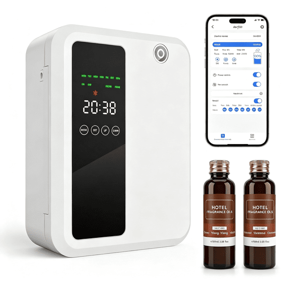 ACDANC Waterless Essential Oil Diffuser with 500 Ml Capacity, Scent Air Machine for Hotel/Office/Home, Up to 3500 Sq.Ft, App Control Scent Diffuser (White)