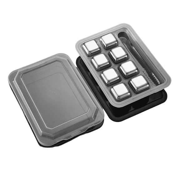 ACDANC Whiskey Stones,8 Packs Stainless Steel Whiskey Chilling Rocks,Reusable Ice Cube for Drinking,Cool Gift for Men Dad,Boyfriend,Beer Lover,Bourbon,Scotch,Gin,Beverage