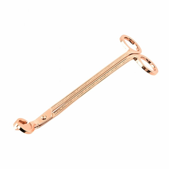 ACDANC Wick Trimmer Hook Candle Snuffer Cutter Oil Lamp Trim Scissors (Rose Gold)