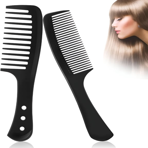 ACDANC Wide Tooth Comb, Curl Styling Detangling Comb Plastic Hairdressing Hair Styling Combs Barber Shower Large Tooth Combs for Curly Hair or Long Wet Hairs