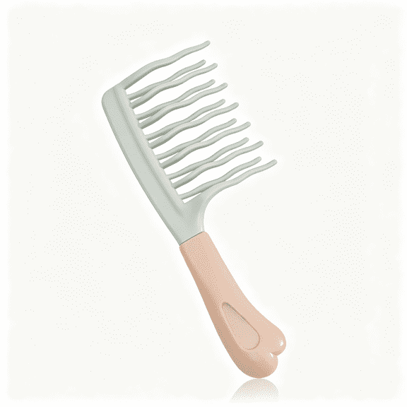 ACDANC Wide Tooth Comb for Curls,Detangling Comb with Double Row Wavy Tooth for Curly/Wavy/Thick/Long/Wet & Dry Hair,Detangler Hair Brush Large Tooth Shower Hair Comb for Women Girl Men