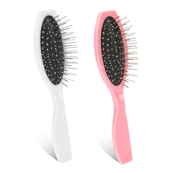 ACDANC Wig Brush 2 Pcs Wig Brushes for Synthetic Hair Wigs and Human Hair Stainless Steel Wig Wire Detangling Brushes Portable Comb Professional Synthetic Hair Brush Extension Brushes for Women