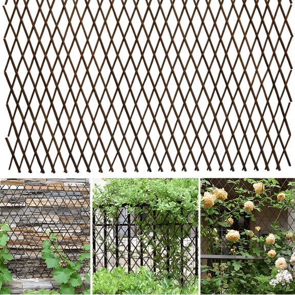ACDANC Willow Expandable Lattice Fence - Plant Support Panel for Garden,Patio Climbing Flowers