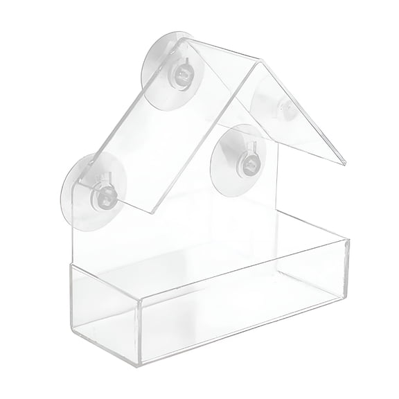 ACDANC Window Bird Feeders with 3 Extra Strong Suction Cups and Sliding Seed Holder,Bird Feeder Window,Large Bird Feeders for Outside,Birdhouse Shape,Window Bird Feeders for Viewing,Wall Mounted