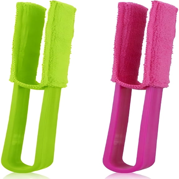 ACDANC Window Blinds Cleaner - 2 Pack Duster with 2 Extra Sleeves (Red & Green)