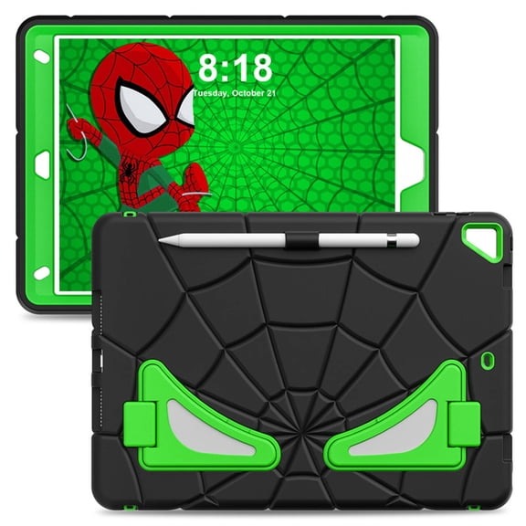 ACDANC for Ipad Pro 9.7 Inch Case,Drop-Resistant Cute for Ipad Case,Shockproof Design for 5Th Generation Ipad Case,Black&Green