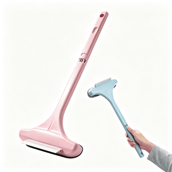 ACDANC Window Screen Cleaning Brush,2 in 1 Mesh Cleaner Brush,Window Screen Cleaner Tool with Squeegee,Multifunctional Screen Brush,Double Sided Wet&Dry Dual Use(Pink)