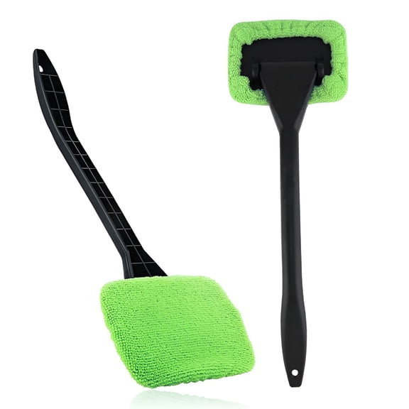 ACDANC Windshield Tool,Car Window Cleaner with Unbreakable Extendable Long Reach Handle and Washable Reusable Microfiber Cloth