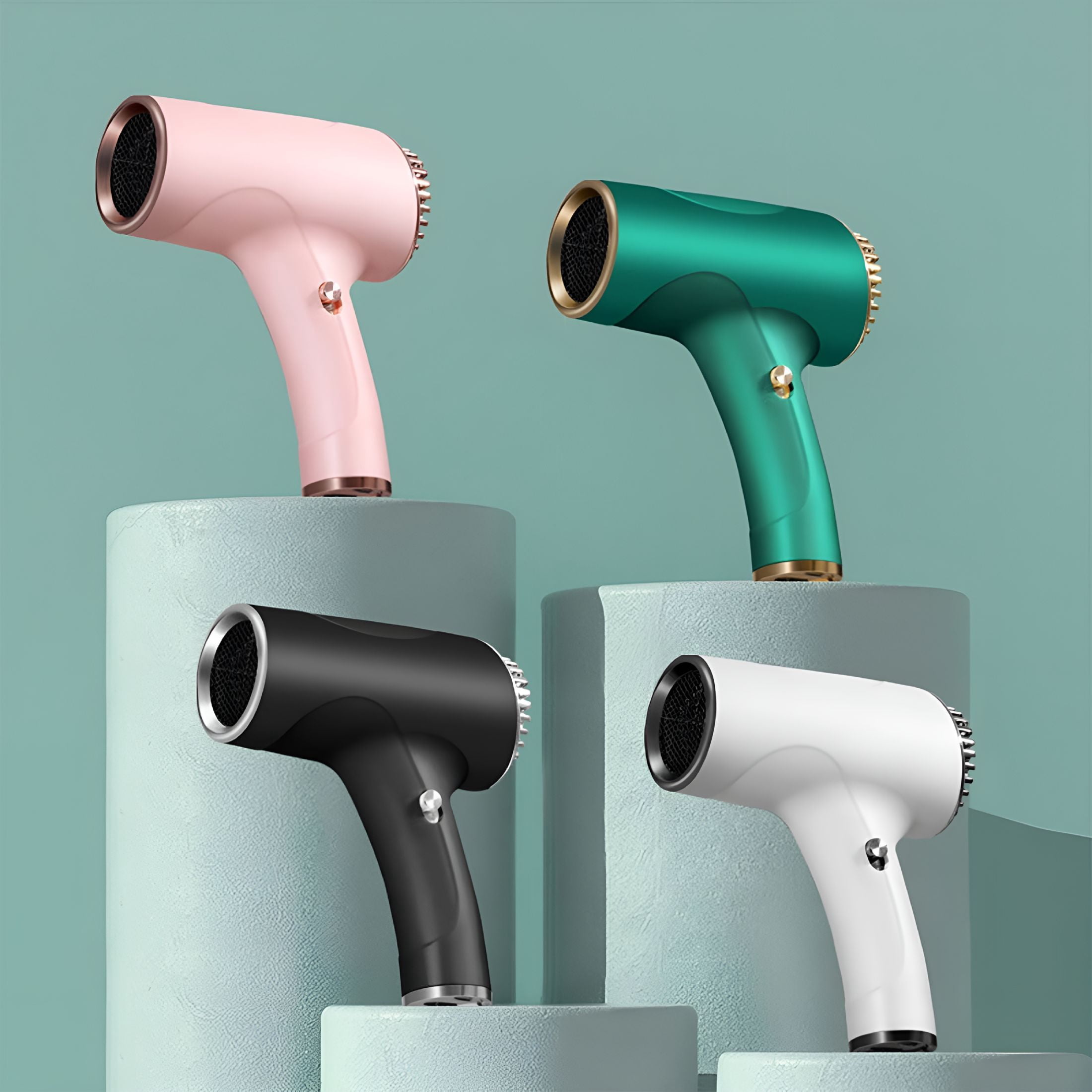 ACDANC Wireless Charging Portable Hair Dryer, 500W Cordless Hair Dryer - Home Hair Salon Quick-Dry Negative Ion Hair Dryer for Normal & Curly Hair