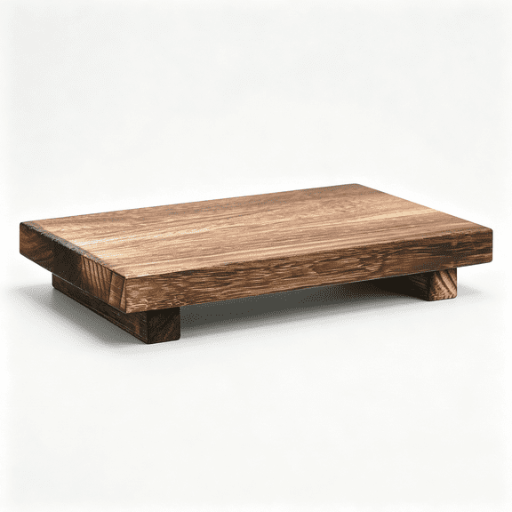 ACDANC Wood Riser Tray Soap, Stand Soap Tray for Kitchen Sink, Wood Pedestal for Kitchen Counter Sink Stand Decorative Rustic Bathroom Dishes Plant Bottles Candles Display(9 X 6 Inch,Brown)